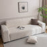 Plush Fleece Sofa Slipcover with 3D Wheat Pattern, Cozy High-Stretch Couch Cover