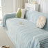 Summer Cooling Ice Silk Sofa Cover, Textured Stripe Soft Breathable Couch Throw Cover
