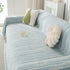 Summer Cooling Ice Silk Sofa Cover, Textured Stripe Soft Breathable Couch Throw Cover