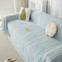 Summer Cooling Ice Silk Sofa Cover, Textured Stripe Soft Breathable Couch Throw Cover