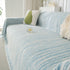 Summer Cooling Ice Silk Sofa Cover, Textured Stripe Soft Breathable Couch Throw Cover