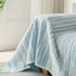 Summer Cooling Ice Silk Sofa Cover, Textured Stripe Soft Breathable Couch Throw Cover