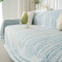 Summer Cooling Ice Silk Sofa Cover, Textured Stripe Soft Breathable Couch Throw Cover