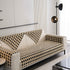 Winter Thickened Sherpa Fleece Houndstooth Sofa Cushion, Non-slip Sofa Cover with Plush
