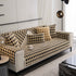 Winter Thickened Sherpa Fleece Houndstooth Sofa Cushion, Non-slip Sofa Cover with Plush