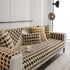Winter Thickened Sherpa Fleece Houndstooth Sofa Cushion, Non-slip Sofa Cover with Plush