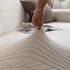 Plush Fleece Sofa Slipcover with 3D Wheat Pattern, Cozy High-Stretch Couch Cover
