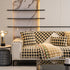 Winter Thickened Sherpa Fleece Houndstooth Sofa Cushion, Non-slip Sofa Cover with Plush