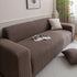 Plush Fleece Sofa Slipcover with 3D Wheat Pattern, Cozy High-Stretch Couch Cover