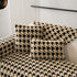 Winter Thickened Sherpa Fleece Houndstooth Sofa Cushion, Non-slip Sofa Cover with Plush