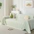 Summer Cooling Ice Silk Sofa Cover, Textured Stripe Soft Breathable Couch Throw Cover