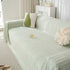 Summer Cooling Ice Silk Sofa Cover, Textured Stripe Soft Breathable Couch Throw Cover