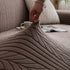 Plush Fleece Sofa Slipcover with 3D Wheat Pattern, Cozy High-Stretch Couch Cover