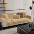 Winter Thickened Sherpa Fleece Houndstooth Sofa Cushion, Non-slip Sofa Cover with Plush
