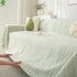 Summer Cooling Ice Silk Sofa Cover, Textured Stripe Soft Breathable Couch Throw Cover