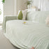Summer Cooling Ice Silk Sofa Cover, Textured Stripe Soft Breathable Couch Throw Cover