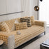 Winter Thickened Sherpa Fleece Houndstooth Sofa Cushion, Non-slip Sofa Cover with Plush