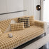 Winter Thickened Sherpa Fleece Houndstooth Sofa Cushion, Non-slip Sofa Cover with Plush