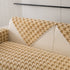 Winter Thickened Sherpa Fleece Houndstooth Sofa Cushion, Non-slip Sofa Cover with Plush
