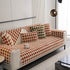 Winter Thickened Sherpa Fleece Houndstooth Sofa Cushion, Non-slip Sofa Cover with Plush