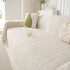 Summer Cooling Ice Silk Sofa Cover, Textured Stripe Soft Breathable Couch Throw Cover