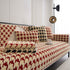 Winter Thickened Sherpa Fleece Houndstooth Sofa Cushion, Non-slip Sofa Cover with Plush