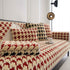 Winter Thickened Sherpa Fleece Houndstooth Sofa Cushion, Non-slip Sofa Cover with Plush