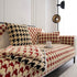 Winter Thickened Sherpa Fleece Houndstooth Sofa Cushion, Non-slip Sofa Cover with Plush