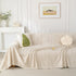 Summer Cooling Ice Silk Sofa Cover, Textured Stripe Soft Breathable Couch Throw Cover