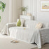Summer Cooling Ice Silk Sofa Cover, Textured Stripe Soft Breathable Couch Throw Cover