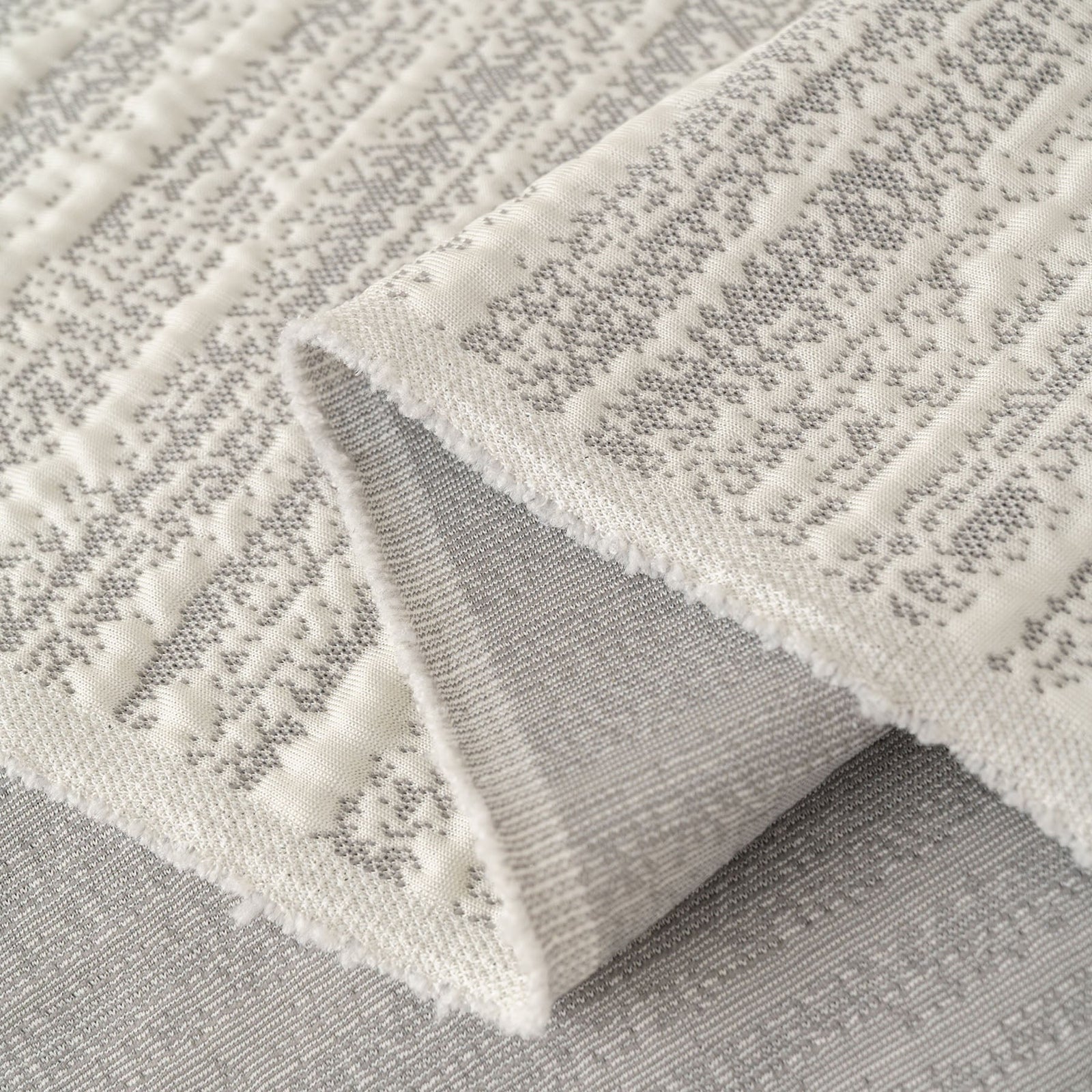 Summer Cooling Ice Silk Sofa Cover, Textured Stripe Soft Breathable Couch Throw Cover