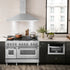 ZLINE 48" Bundled Stainless Dual Range, Range Hood, Microwave, 3KP-RARH48-MW