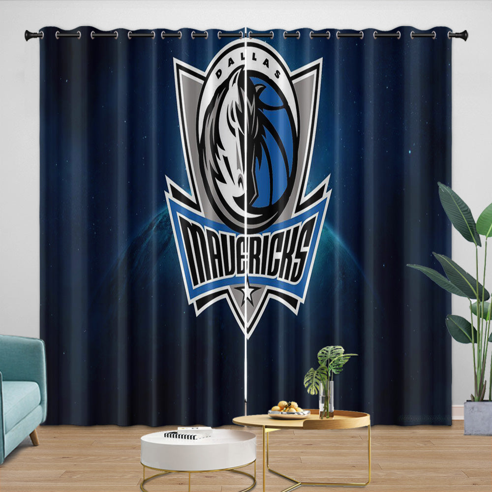 Dallas Mavericks Curtains Blackout Window Drapes Room Decoration