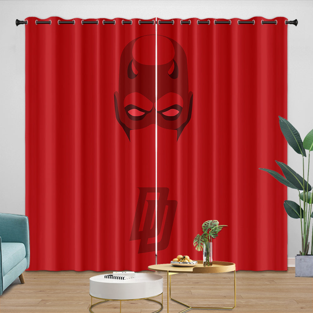 Daredevil Curtains Pattern Blackout Window Drapes Room Decoration