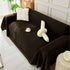 Solid Color Chenille Sofa Throw Blanket, Soft & Plush Decorative Couch Throw Cover