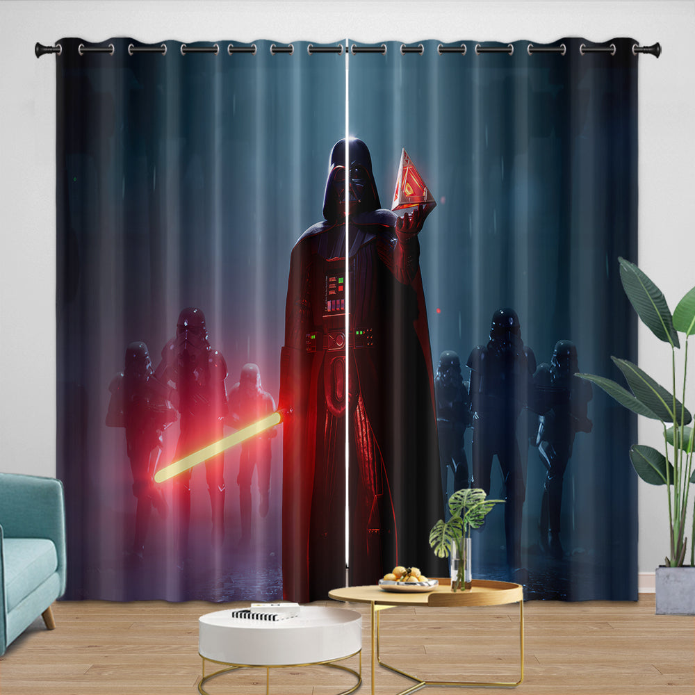 Darth Vader Curtains Blackout Window Drapes Room Decoration
