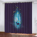 Deer Curtains Pattern Blackout Window Drapes