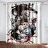 Demon Slayer Curtains Pattern Blackout Window Drapes