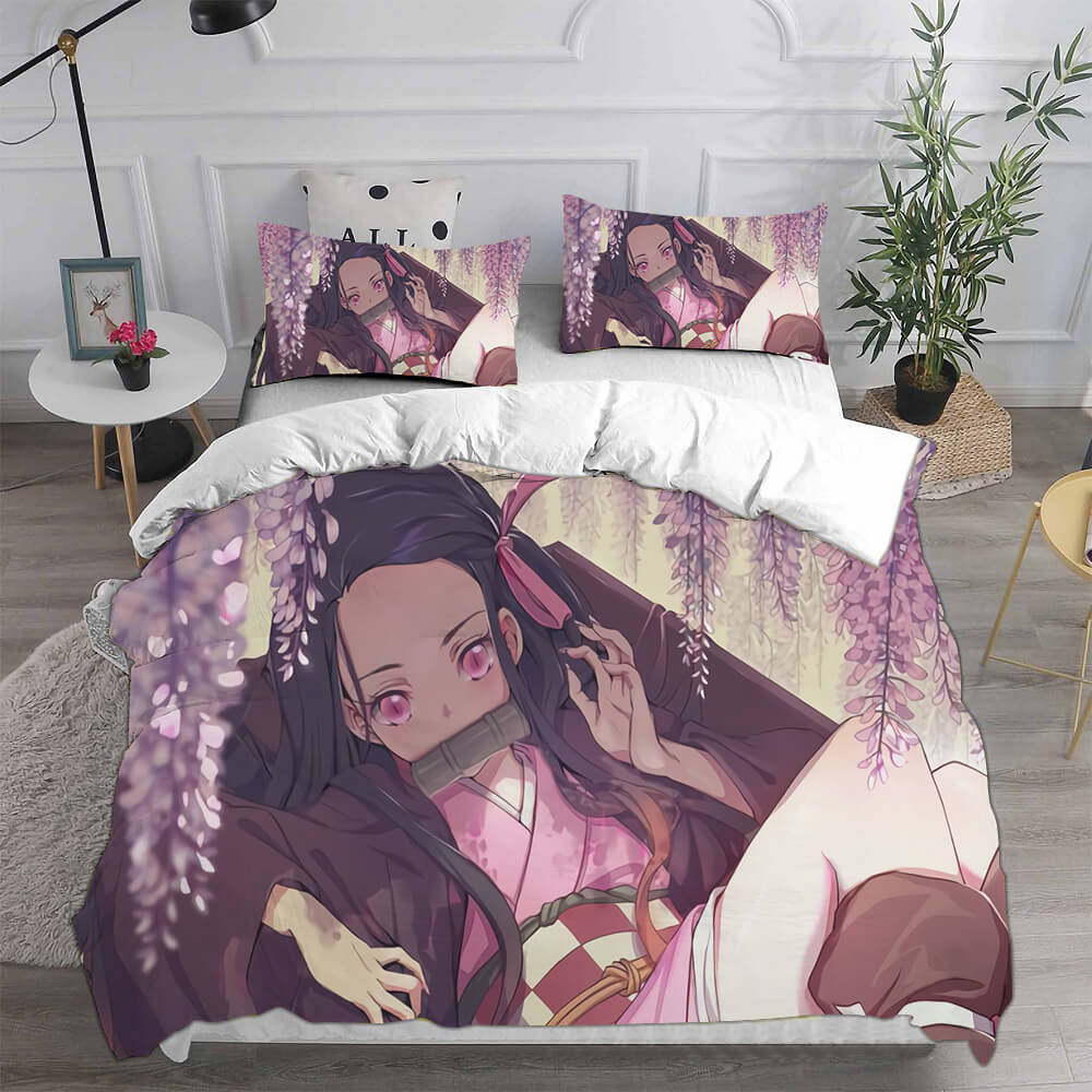 Demon Slayer Kimetsu no Yaiba Bedding Set Duvet Cover Quilt Bed Sets