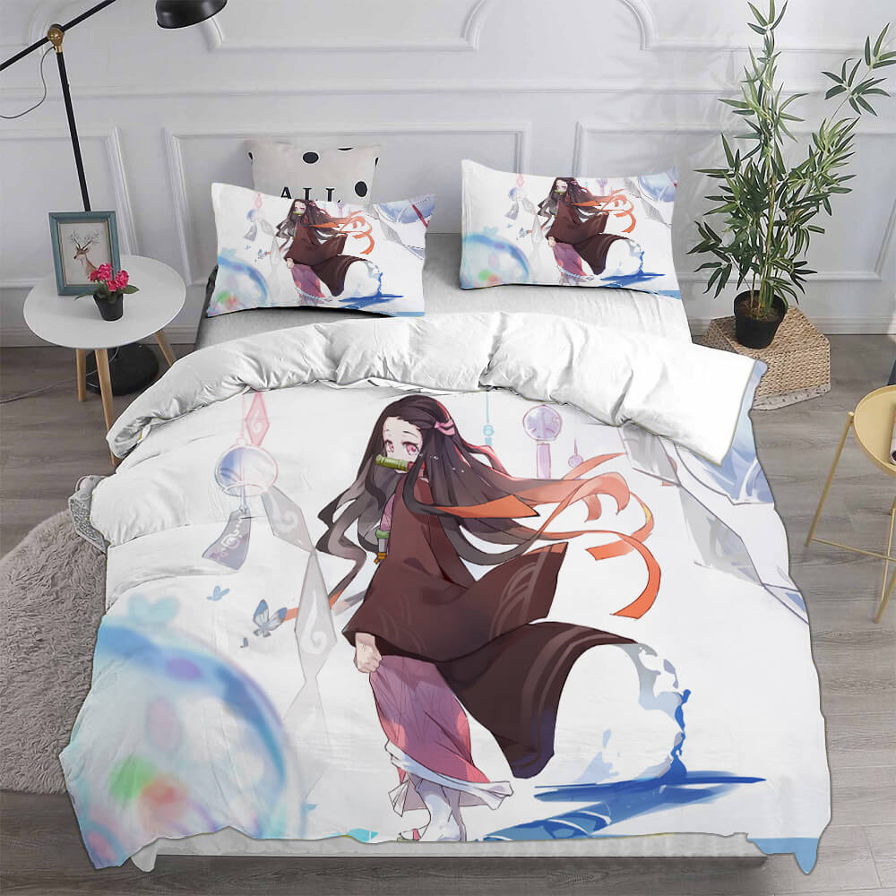 Demon Slayer Kimetsu no Yaiba Bedding Set Duvet Cover Quilt Bed Sets