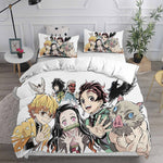 Demon Slayer Kimetsu no Yaiba Bedding Set Duvet Cover Quilt Bed Sets