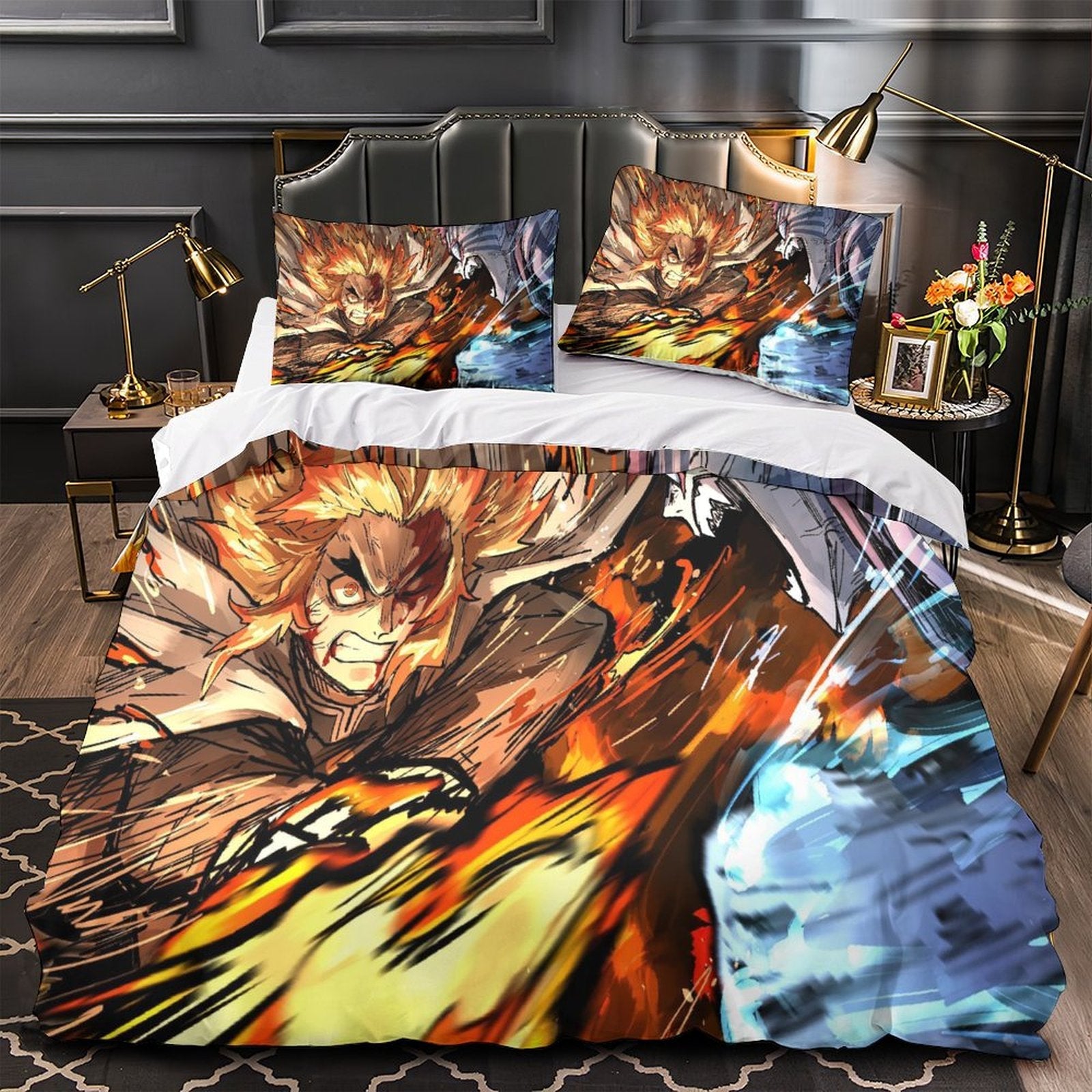 Demon Slayer Kimetsu no Yaiba Bedding Set Quilt Duvet Cover Without Filler