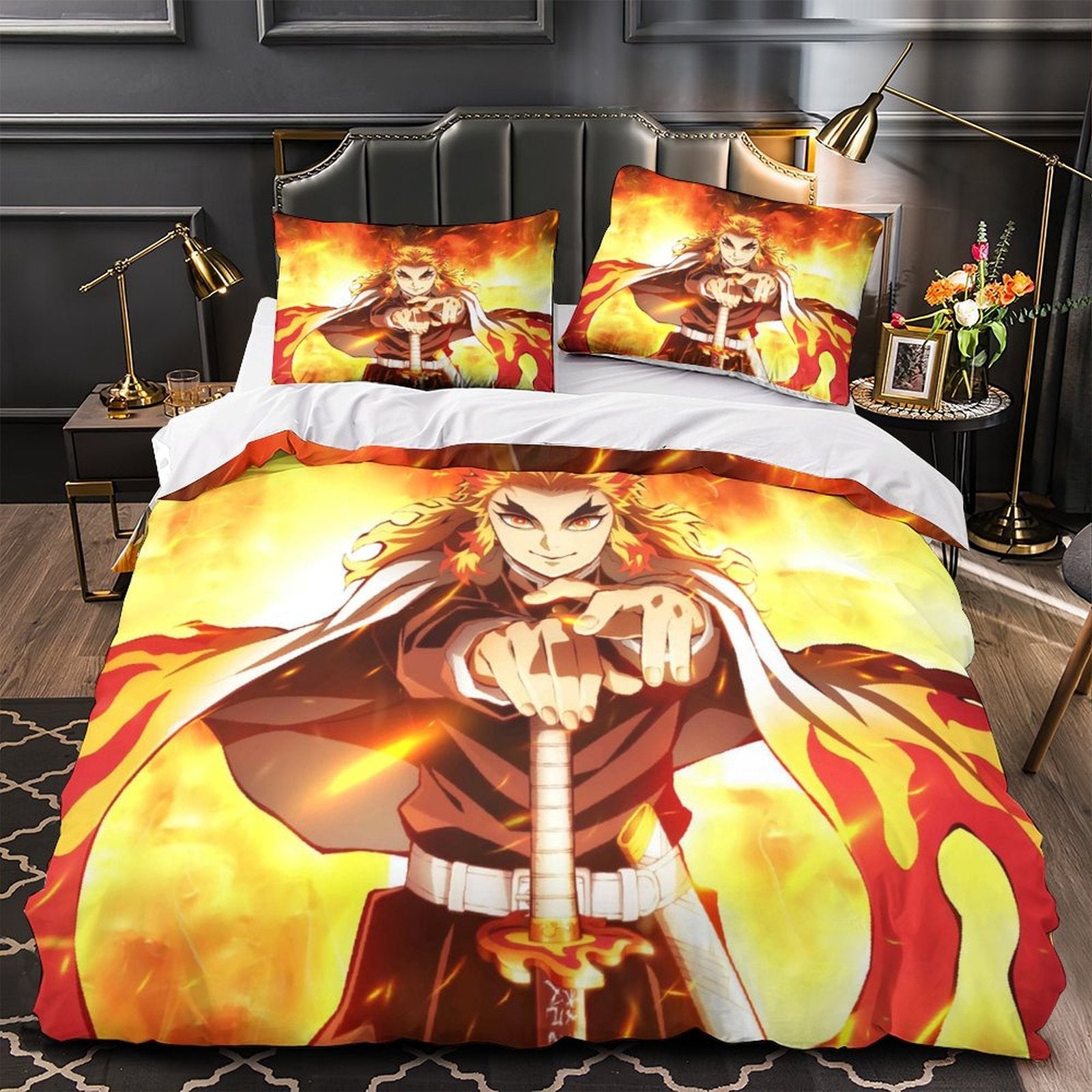 Demon Slayer Kimetsu no Yaiba Bedding Set Quilt Duvet Cover Without Filler