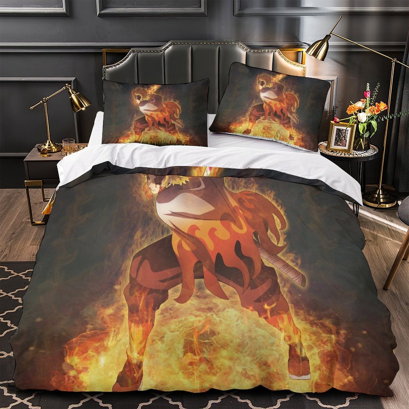 Demon Slayer Kimetsu no Yaiba Bedding Set Quilt Duvet Cover Without Filler