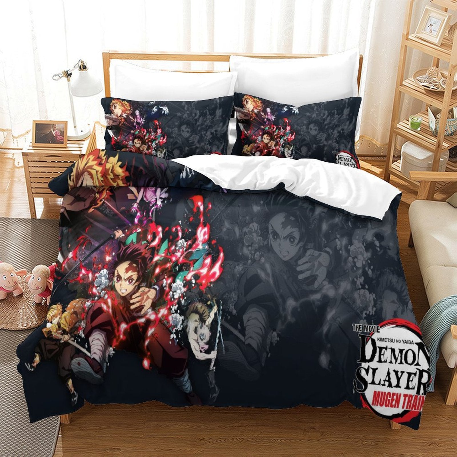 Demon Slayer Kimetsu no Yaiba Bedding Set Quilt Duvet Cover Without Filler