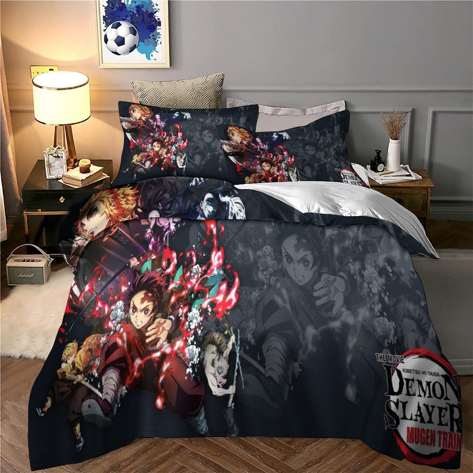 Demon Slayer Kimetsu no Yaiba Bedding Set Quilt Duvet Cover Without Filler