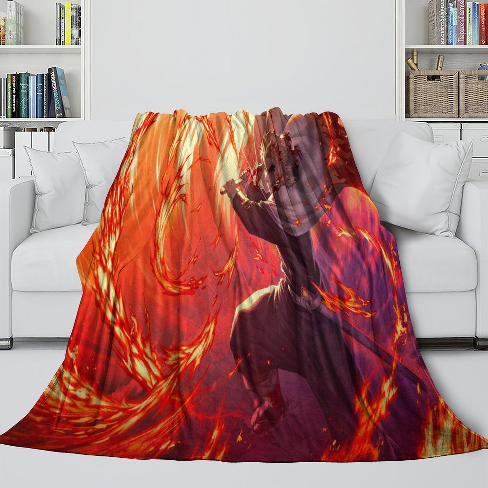 Demon Slayer Kimetsu no Yaiba Blanket Flannel Throw Room Decoration