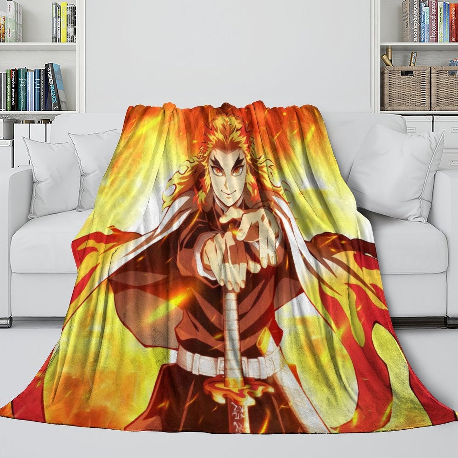 Demon Slayer Kimetsu no Yaiba Blanket Flannel Throw Room Decoration