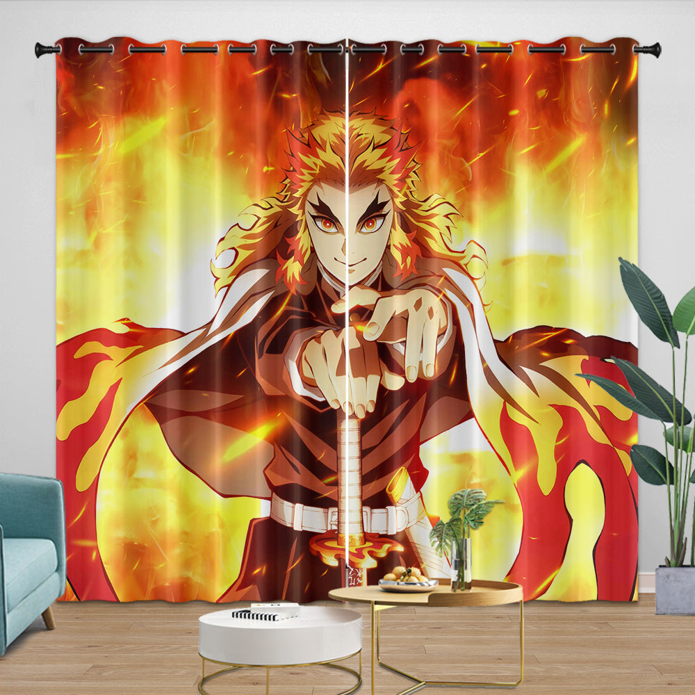 Demon Slayer Kimetsu no Yaiba Curtains Blackout Window Drapes Room Decoration