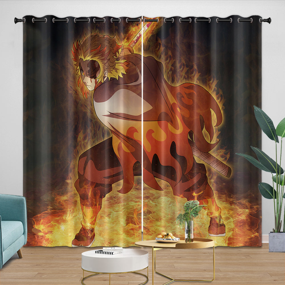 Demon Slayer Kimetsu no Yaiba Curtains Blackout Window Drapes Room Decoration